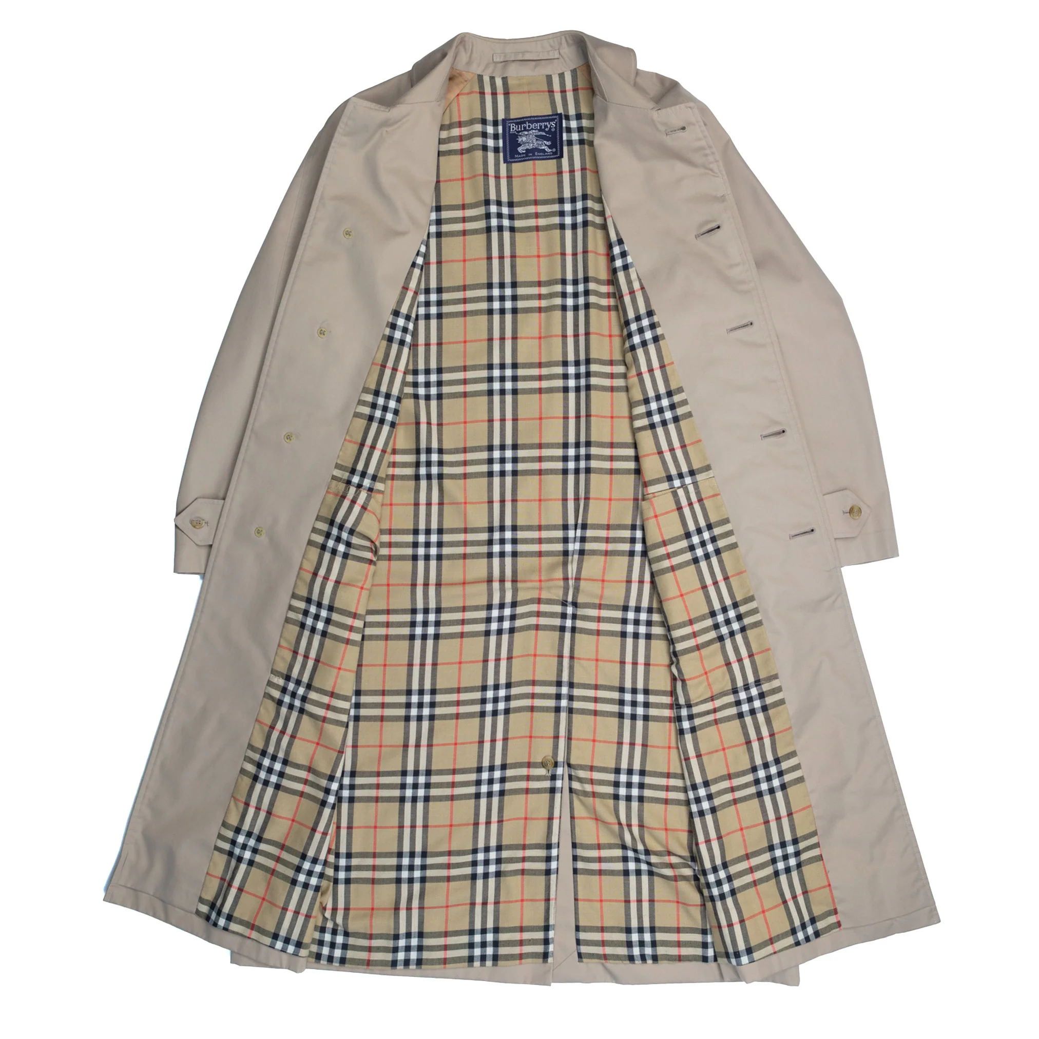 Long Gabardine Car Coat in Lichen #1216 - Image 4